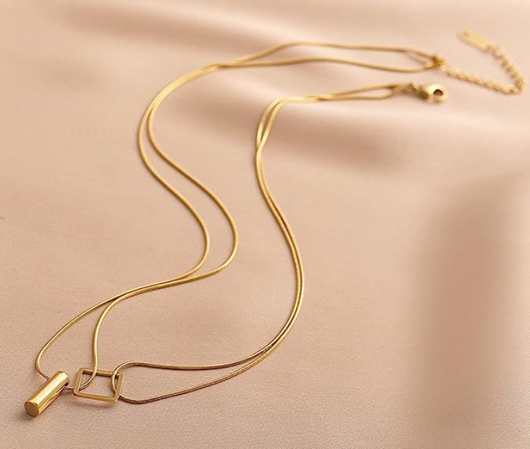 Double-Womens-Necklace-2 قلادة نسائية مزدوجة